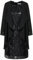Festival Glänzendes Pailletten Knielang Jumpsuit für Damen Ärmelloser V-Ausschnitt Solide Farbe Sexy Party Bleistiftkleid Silber-Schwarz XXL
