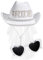 Yjcnelcr Western Cowboy Brille Für Braut Dusche Cowboy Kappe Sonnenbrille Kostüm Set Weibliche Kopfbedeckung Nachtclub Hochzeit Outfit