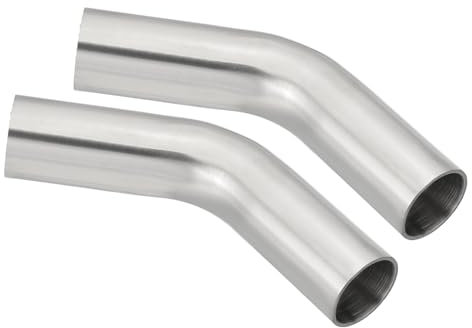PATIKIL 45 Degree Bend Elbow, 1inch OD Sanitary Exhaust Pipe Elbow Intercooler Pipe Mandrel Elbow Connector Tube for Welding Brewery Equipment HVAC Stair Handrail, 1 Pcs