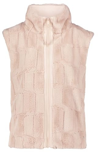 Betty & Co Damen Kunstfell-Weste mit Stehkragen Beige,36
