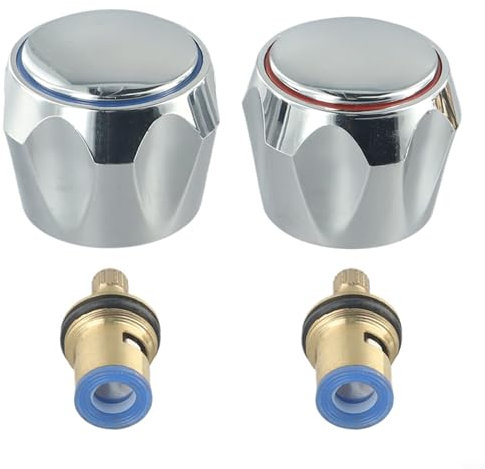 Tap Reviver Conversion Kit, Chrome Tap Reviver Kit, 1/2 Chrome Conversion, Replacement Heads, For Basin Sink Washer Washbasin Faucets