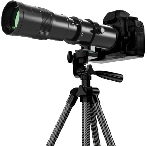BENOISON Teleobiettivo per Canon RF - 420-800mm F8.3 Zoom, (MF) Messa a Fuoco Manuale, Obiettivo RF per Canon EOS R, Ra, RP, R3, R5, R5 C, R6, R6 Mark II, R7, R8, R10, R50, R100 (per Canon RF)