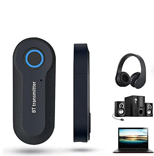 Receptor transmisor USB Bluetooth 5.0, mini adaptador de audio inalámbrico 4 en 1, adaptador AUX Bluetooth de 3.5 mm para TV, PC, auriculares, altavoces, sistema estéreo de coche/hogar, fuente de