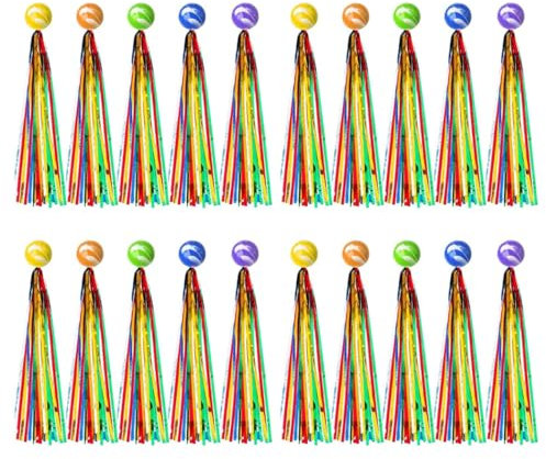 CUEMOON 20 Stück Flummis für Kinder, Hüpfbälle mit Buntem Schweif, Hüpfball Kinder, für Kindergeburtstage Draussen Spielzeug