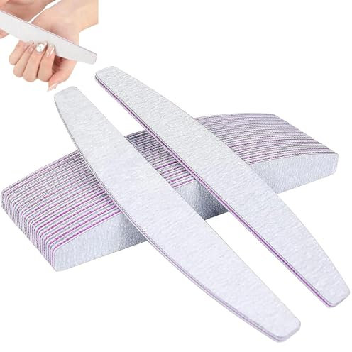15 Pcs Professional Nail Files, Double Sided Emery Board for Nails 100/180 Grit, Coarse Washable Nail Files for Acrylic Nails & Natural Nails Fine Grit Nail File