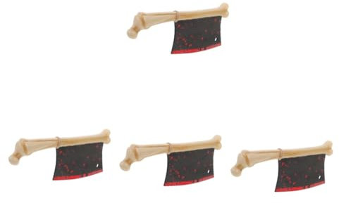 Garneck 4 Piezas De Hueso De Espuma Simulador Cosplay Prop Accesorios De Broma De Cuchillas Realistas Accesorios De Falsos Sangriento Decoración El Plastico