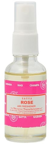 Satya Duftspray, Duftöl - Naturdüfte für Aromatherapie, Raumduft, Diffusor, Duftlampe, Autoduft (30 ml, Rose)