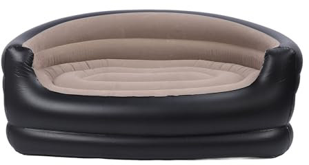 Floodable Blow -up Couch Lounger Zwei -Seater -Lounge -Stuhl für Erwachsene, Aufblasbare Couch, Bequemes Tragbares Luftsofa mit 2 -pcs -Reparaturflecken für Wohnzimmer, Garten, Camping