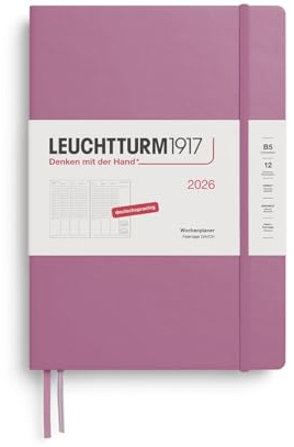 LEUCHTTURM1917 372573 Wochenplaner Composition (B5) 2026, 12 Monate, Dusty Rose, Deutsch