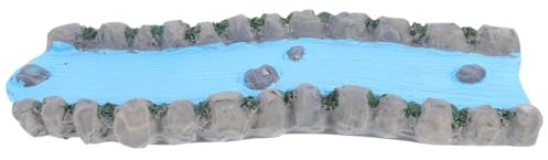 Operitacx Miniatur Fluss Für Miniaturgarten Mit Harz Wasser Effekt Sandspiel Zubehör Für Modellbau Und Tischdekoration