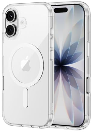 Belkin for iPhone 17 Case, Clear, MagSafe Compatible w/Anti-Scratch & Anti-Yellowing Treated Coating, Touch Sensitive Camera Control - Military Grade, Slim Design, Shockproof, Protective | SheerForce Clear Series, 13ft drop protection, touch-sensitive Camera Control, recycled PET tray, slim transparent cover