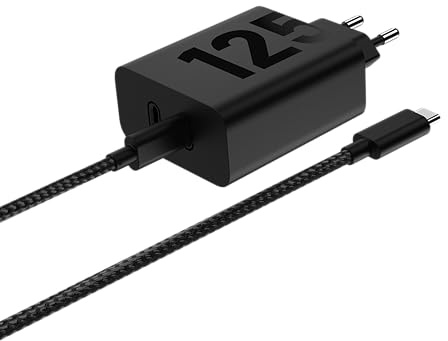 Motorola Cargador TurboPower Duo de 125 W. Carga multidispositivo (2 Puertos USB-C), rápida y Universal, Protección TurboPower Shield