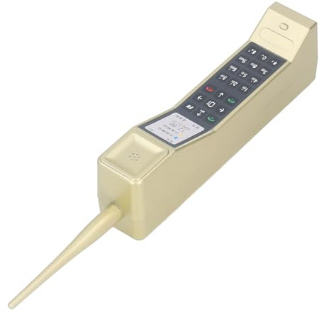 Naroote Réplique de Téléphone Portable en Brique Vintage des Années 80, Réplique Authentique du Vieux Modèle de Téléphone Portable, Accessoire de Charme pour Décoration de Maison Nostalgique en (Doré)