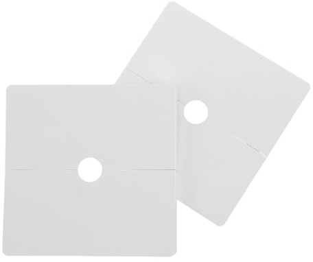 Copertura per Placca Muro Bianca Rotonda 12mm, 2 Pezzi | Plastica con Design Removibile e Adesivo, Finitura Liscia Contemporanea, per Ristrutturazione Domestica e Pareti Pulite