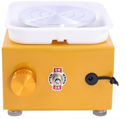 YFDGD Mini Tornio Elettrico for Ceramica da 2000 Giri al Minuto, Giradischi 10 Cm, for, for Macchina in Facile Usare Versatile
