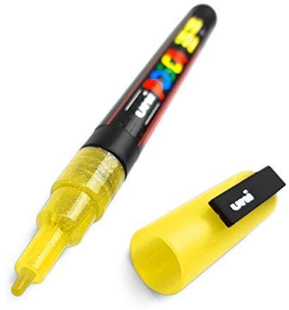 Posca PC-3ML Marqueur de peinture à paillettes jaune