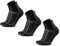 DANISH ENDURANCE Chaussettes de Running Longue Distance, Anti-Ampoules, Soutien Voûte Plantaire, 3 Paires, Noir/Gris, 35-38