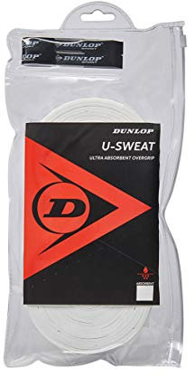 Dunlop Unisex U-Sweat Overgrip Griffband, Weiß, 30 Stück