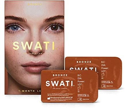 Bronze (Braun) - 1 Monate Kontaktlinsen Farbig - SWATI Cosmetics Natürlich Aussehende Kontaktlinsen