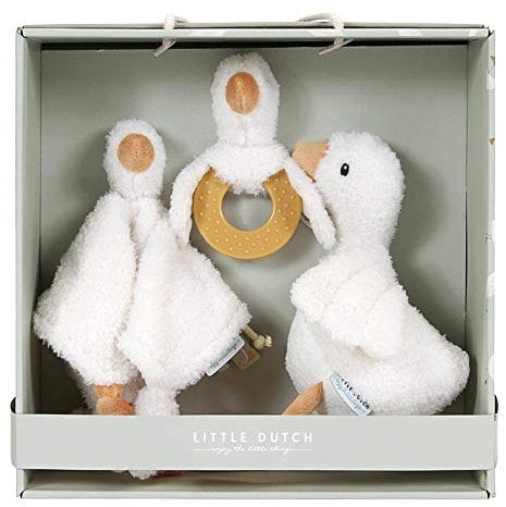 Little Dutch 8515 Geschenkset 3-teilig (Schmusetuch, Greifling, Stofftier) - Little Goose/Kleine Gans