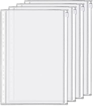 D Ringbuch-Zubehör Gestanzte Ordner-Taschen Teiler-Lineal-Registerkarte (Zip Pocket, B5)