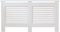 Bestfor Large White MDF Wood Radiator Cover with Horizontal Slatted Vents - Offers protection from burns and hides away old radiators