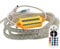 FOLGEMIR 30m RGB LED Strip, 220V dimmbar Streifen, 5050 Farbwechsel Lichtleiste, 60 LEDs/m Led Band, wasserdichte Lichtschlauch mit Trafo & 24 Tasten IR Fernbedienung