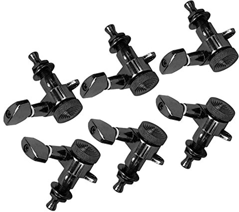 Locking Tuner, Vollmetall Guitar Locking Tuners Gitarre Stimmgerät Gitarren Stimmgerät Locking Mechaniken Machine Heads Tuning Pegs Set für Akustische Gitarre E-Gitarre (Schwarz)