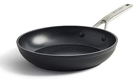 KitchenAid Forged Hardened Aluminium Poêle à frire de 30 cm en céramique anodisée dure antiadhésive sans PFAS, adaptée à l'induction et au four, noire
