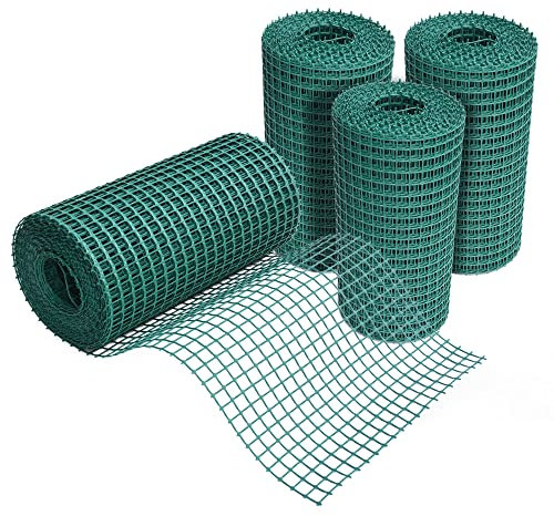 Prime Garden® Rejilla de protección para césped, Malla plástica Protectora de Tierra, Malla de jardín, Fortalecimiento de taludes - Verde (12m x 60cm)