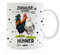 Tasse Becher mit Spruch Zuhause ist wo meine Hühner sind & Hahn Hühner Hühnchen Chicken Kaffeebecher Geschenk Spruchbecher ts2080 - ausgewählte Farbe: *weiß*