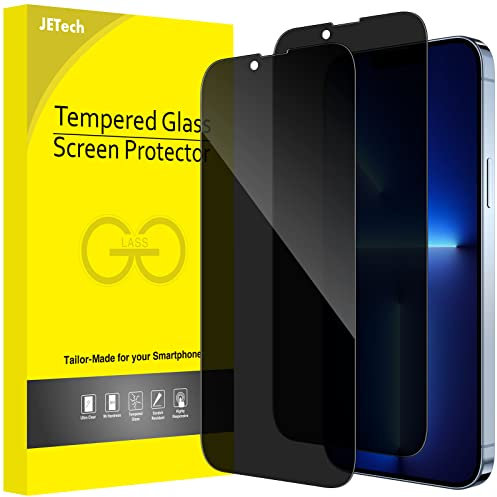 JETech Privacy Full Coverage Screen Protector for iPhone 13 Pro Max 6.7-Inch, Anti-Spy Tempered Glass Film, Edge to Edge Protection Case-Friendly, 2-Pack