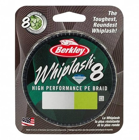 Berkley Whiplash 8 Geflochtene Schnur, moosgrün, 0.12mm | 17.5kg | 38lb | 165yd