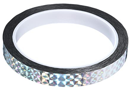 YOKIVE Nastro Prism, Nastri Adesivi Olografici Riflettenti Decorativi, Ideali Per Progetti Artistici, DIY, Casa, Uso Quotidiano (Argento, 0.5 Pollici x 55 Iarde)
