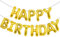 Accevo Gold alles Gute zum Geburtstag Ballons 16 Zoll Mylar Folie Buchstaben Ballons alles Gute zum Geburtstag Banner für Kinder Kind Erwachsene Jungen Mädchen alles Gute zum Geburtstag Zeichen Geburt