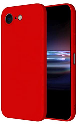 HONLEN Coque pour iPhone 7 / iPhone 8 / iPhone SE 2020 / SE 2022 Protection Étui, (4.7 inches) Liquide TPU Silicone Case Anti Rayures Ultra Mince Souple Cover en Silicone Rouge de Chine
