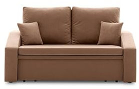 Sofini Sofa Hewlet mit Schlaffunktion! Best Schlafsofa! 2- Sitzer Sofa! Polstermöbel mit stauraum. Schlafsofa mit schlaffunktion und Bettkasten. Kleines Sofa! (MIKRO 48)