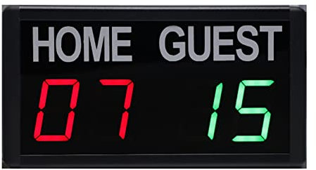 Tableau de bord Tableau d'affichage électronique de basket-ball alimenté avec buzzer, tableau d'affichage numérique de table portable avec télécommande, horloge de score professionnelle murale for mul
