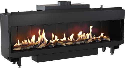 KRATKI Gaskamin LEO 200 Front, Erdgas ∅ 100/150 5,5 kW, Einbau-Kamininsatz, Energieeffizienzklasse A, EEI 94,4 (ohne Logo)