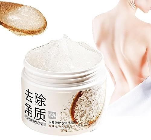 Rice Scrub - Rice Scrub To Lighten Skin, Rice Scrub For Body, Rice Plant Extract Exfoliating Gel Scrub. (2PCS)