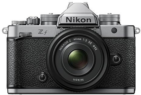 Nikon Zf body Mirrorless Full Frame con SD, 4K, silver, versione Nital | CMOS 24.5 MP, 4K UHD Camera Mirrorless full frame, design vintage, Lexar SD 128GB inclusa. 6 anni garanzia Nital