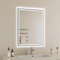 furduzz 500 x 700mm Bathroom LED Mirror with Black Frame, Illuminated Backlit Wall Mounted Bathroom Mirror with Dimmable, Anti-Fog, Shatter-Proof, Memory, 3 Colors, Vertical/Horizontal