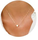 TINGN Herz Halskette Damen Mädchen, 14K Vergoldete Gold Herzkette Herz Anhänger Kette Mädchen Gold Kette Mädchen Geburtstagsgeschenk Valentinstag Geschenke für Frauen Teenager Mädchen Geschenke