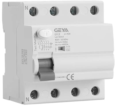 GEYA Zeitverzögerter FI-Schutzschalter ELCB Typ A-SI Super immunisierter elektromagnetischer Schutzschalter (4P 40A 30mA)