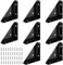 Corner Bracket, 8 Packs Bed Corner Support, Angle Corner Brackets, Shelf Brackets Triangular Bracket Fastener, Braces Joining Support with Screws, Corner Bracket for Desk Bed Edge
