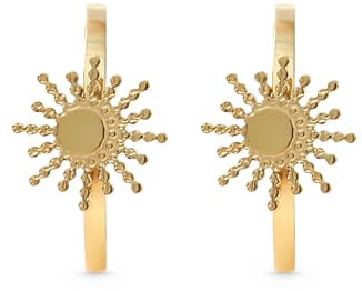 Made by Nami Goldene Ohrringe Damen mit Sonne Boho Schmuck aus Edelstahl Wasserfest für Sommer Outfits (Sonne)