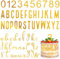 Ouligay 124Pcs Acrylic Letters Cake Topper Gold 0-9 Number Cake Toppers with A-Z Letter Cupcake Decorations for Wedding Birthday Baby Shower Party Cake Decorations