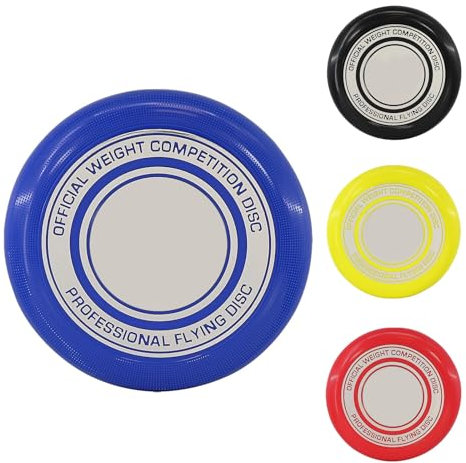 25cm Professional Flying Disc - Fun Flying Saucers for Kids and Adults, Beach, Garden and Park Game for Family and Friends, Official Weight 180g Competition Disc, Colour Sent at Random
