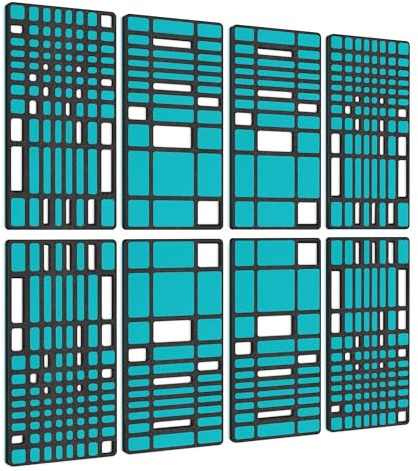 platino24 „MANHATTAN“ 8er-Set Akustik-Objekt/Wandpaneele für optimale Raumakustik/INNOVATIVES DESIGN / 200 x 200cm