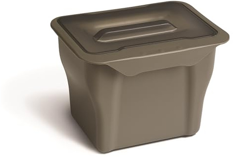 Victory Abfallsammler Küchen-Box 5 Liter Grau Deckel transparent